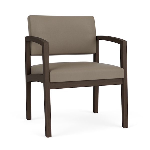 Lesro Lenox Wood Wide Guest Chair Wood Frame, Mocha, MD Farro Upholstery LW1201 - main